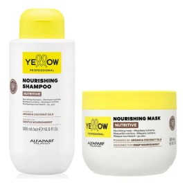 Kit Yellow Nutritive Shampoo+ Mask Para Cabello Seco.