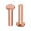 sourcing map 10Pcs 15/64" x 1" Flat Head Copper Solid