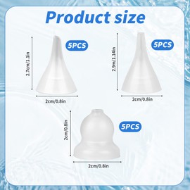 15pcs Nasal Aspirator Replacement Tips, Nose Sucker Silicone Replacement Part for Baby & Toddlers Compatible with GROWNSY Watolt LittleTora HEYVALUE Cocobela HailiCare KIDIRA TEQIN X-Bosak