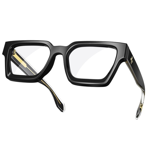 VISOONE Enhanced Version Rectangle Chic Preppy Look Blue Light Blocking