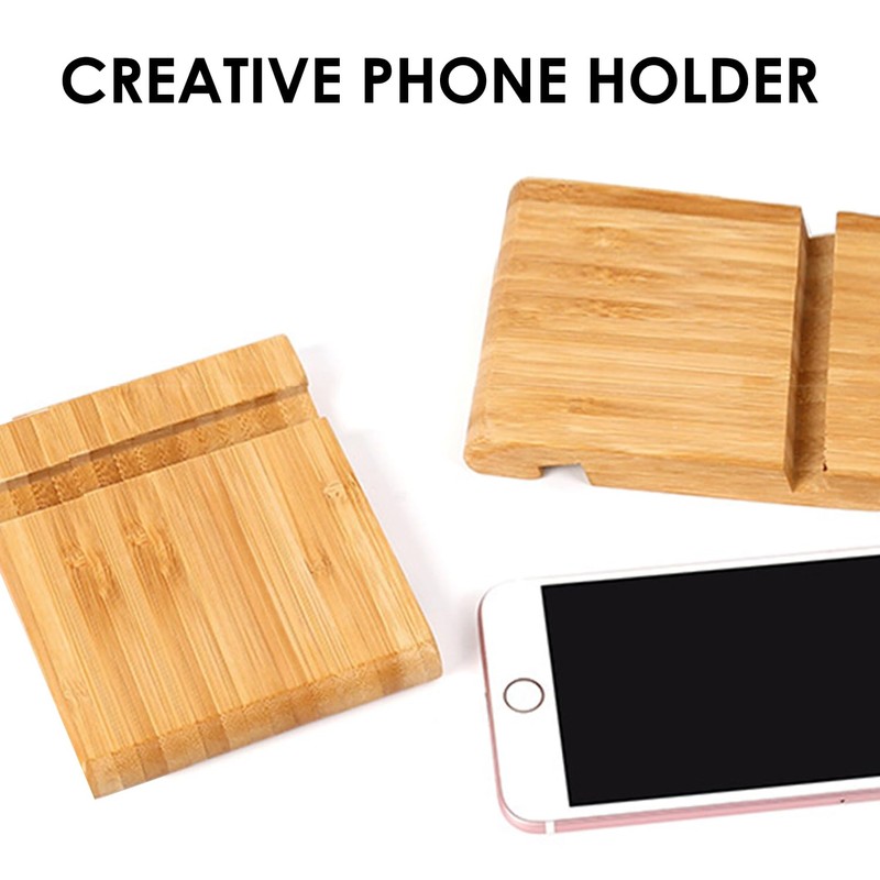 DHSBGWSX 2 Pack Bamboo Stand Tablet Stand Desk Stand Decoration