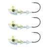 Freedom 13034 Swimbait Heads, Chartreuse Shad, 1/4 oz, 3 Per