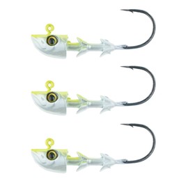 Freedom 13034 Swimbait Heads, Chartreuse Shad, 1/4 oz, 3 Per Pack