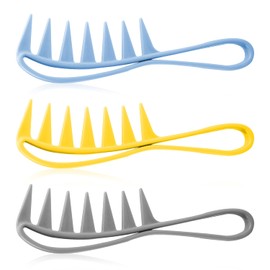 Luckious 3 Pcs Wide Tooth Shark Combs - Salon Large Teeth Shark Combs Curly Hair Salon Barber Comb, Afro Comb Curl Comb Hairstyle Comb Salon Hairdressing Comb for Hair Styling Tool