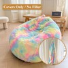 XeGe Faux Fur Comfy Bean Bag Cover for Living Room(No