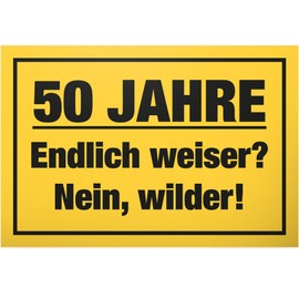DankeDir! Weiser Wilder Sign Plastic 30 x 20 cm Men & Women Gift Birthday Gift 50 Years 50th Birthday 50s Gift Idea Birthday Party Decoration Birthday Decoration