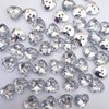 MajorCrafts® 44pcs 13mm Heart Faceted Acrylic 2 holes Sewing Buttons