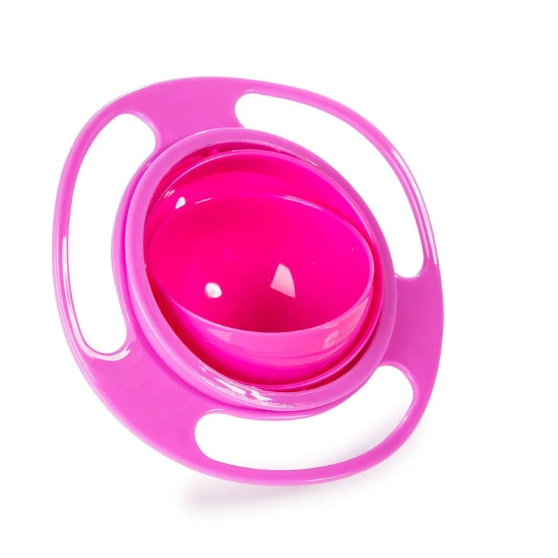360° Rotating Gyro Snack Bowl for Kids – Spill-Resistant PP