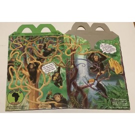 McDonald's 1995 McDonald’s Amazing Wildlife Happy Meal Box Lion Chimpanzee