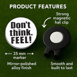Don Flyee Golf Marker Magnet Don't think. Feel!