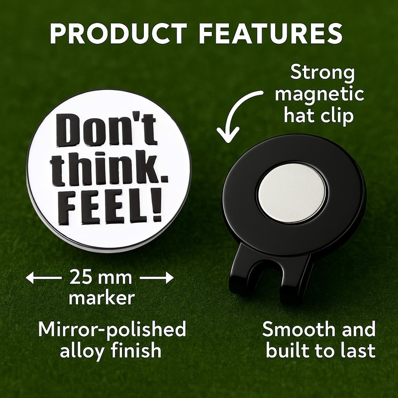 Don Flyee Golf Marker Magnet Don't think. Feel!