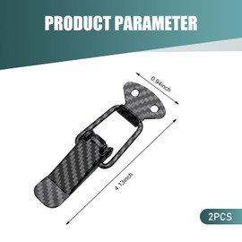 MOXRUQ 2 PCS Bumper Clip Hasp, Carbon Fiber Bumper Quick Release Clips, Bumper Security Hook Lock Clips Kit, Universal Bumper Holder Decoration for Cars, Trucks, SUVs (Carbon Black)