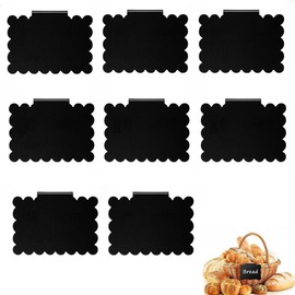 SHSHbuy Label Holder Clip, Pack of 8 Basket Label Clips Made of Plastic, Price Tag Holder, Removable Label Holder for Storage, Pantry, Kitchen