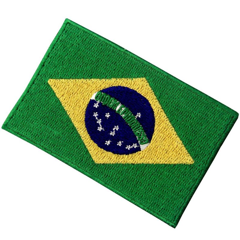 Brazil Flag Embroidered Patch Brazilian Iron On Sew On National