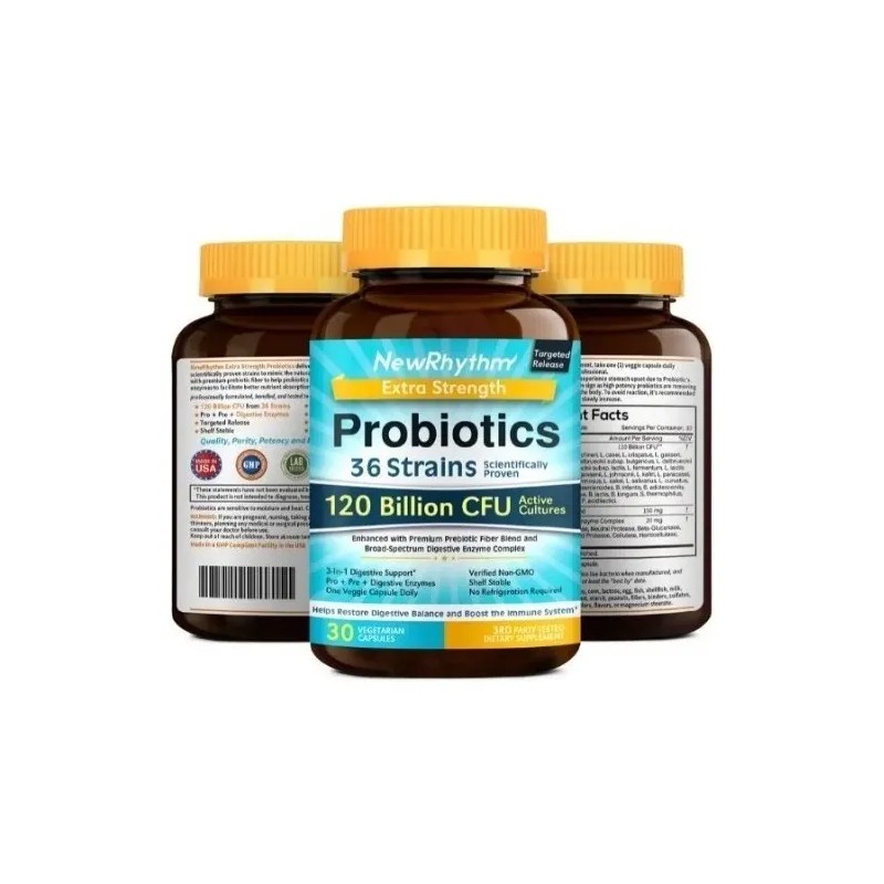 Probióticos Newrhythm Cápsulas Digestión Energía