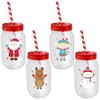 Widdle Gifts Christmas Mason Jar and Straw - Re-useable Sturdy