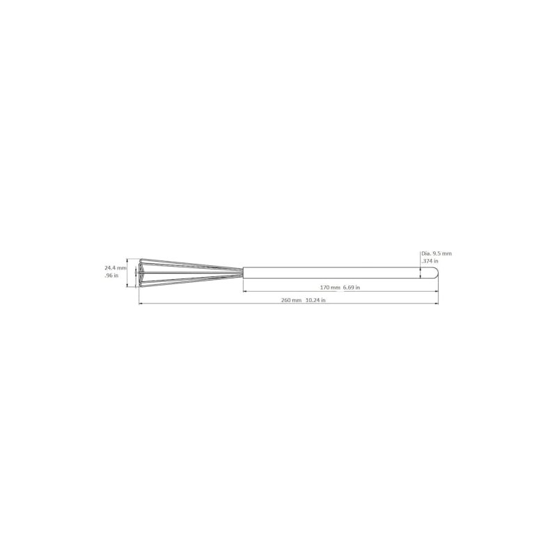 Rattleware 10.25" Long-Handle Silver Espresso Whisk - Perfect Coffee Distribution,