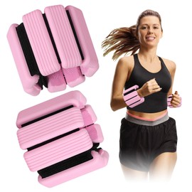 Wrist and Ankle Weights, Arm Weights for Women Comfortable and Breathable, Freely Removable, Adjustable Weights Ankle Wrist Weights for Yoga Dance Volleyball, Glow Pink