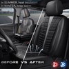 CAR PASS 3D Air Mesh Seat Covers for Car, Leather