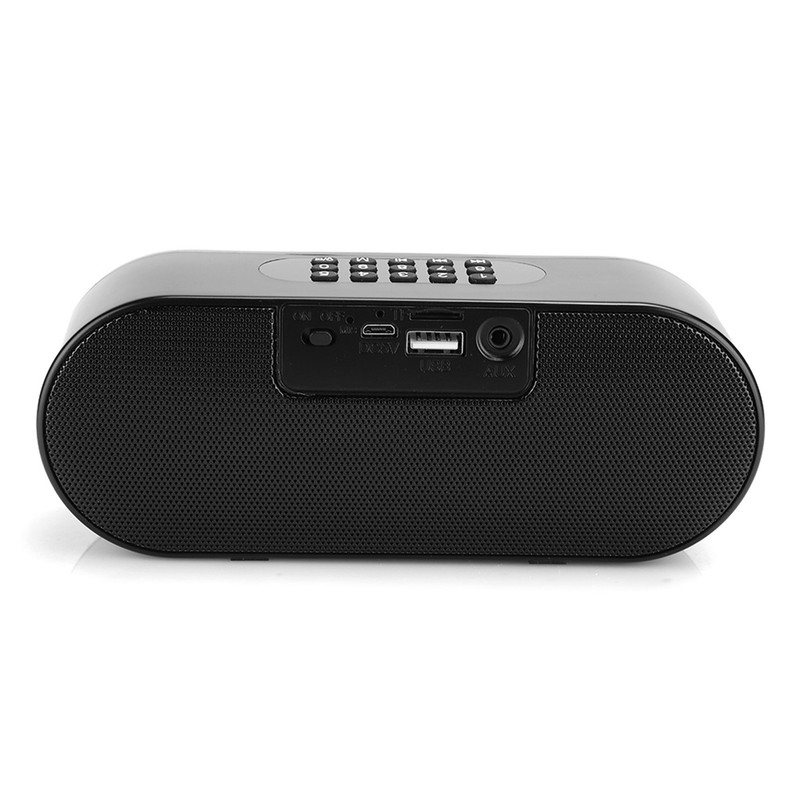 ABS Multifunction Alarm Clock Bluetooth Speaker Voice Prompt Call Function
