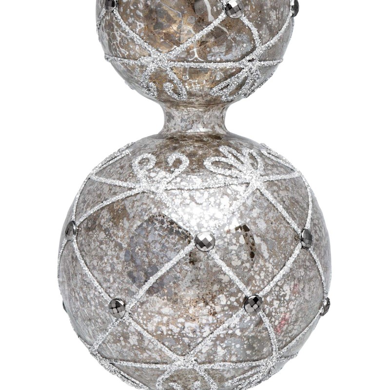 Sikora SP4S große ausgefallene Christbaumspitze aus irisierendem Klar Glas mit