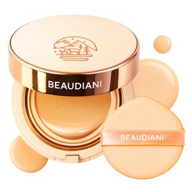 BEAUDIANI Natural Coverage – Mesh Tight Up Cushion – Korean Cushion Foundation, Semi-Matte Radiance, Long-lasting, Travel-Friendly Design (01 Light Beige)