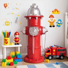 Resin Fire Hydrant Craft - Realistic Simulation Home Decor for Living Room & GardenColor: Burgundy, Size: One Size