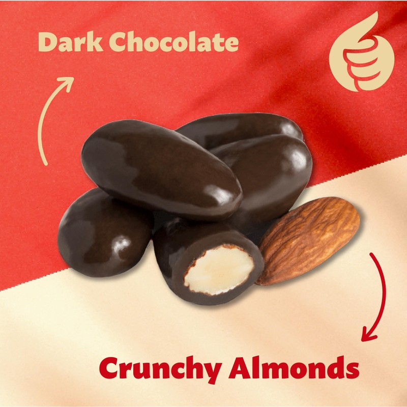 Dark Chocolate Covered Almonds Candy, 2-Pound Bag