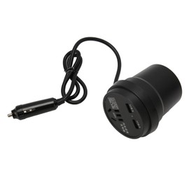 GOWENIC 150W Car Inverter, 2 QC3.0 Fast Charging Ports, AC Socket, DC 12V 24V to AC, for Road Trips, Outdoor Offices, Camping