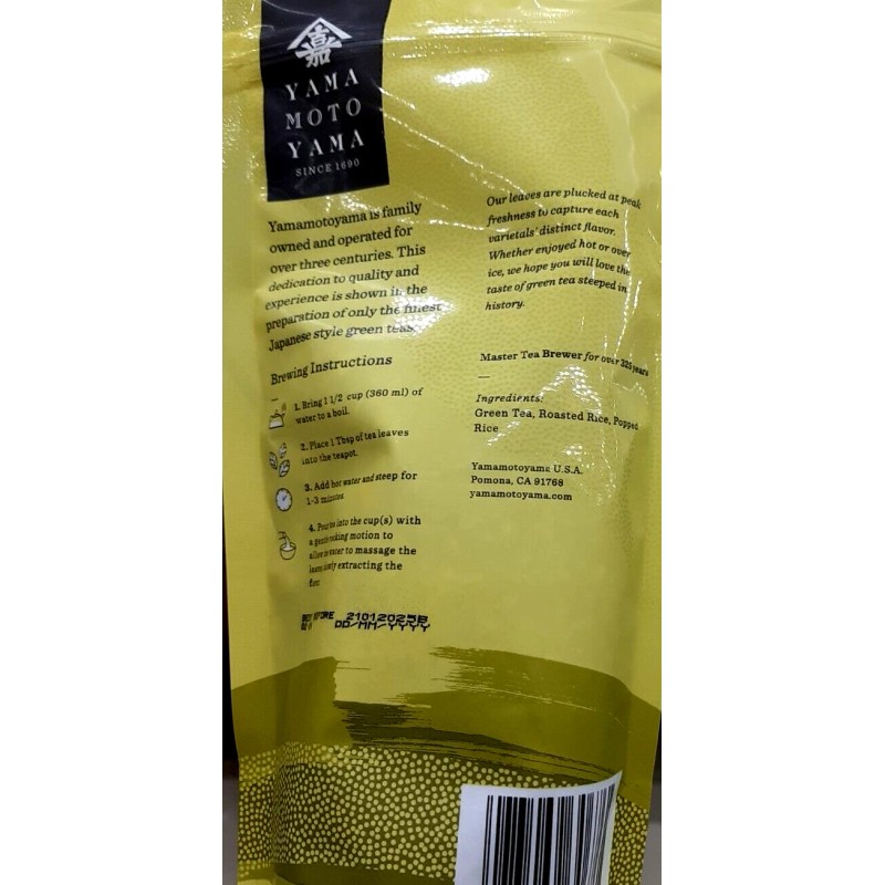 Yamamotoyama YamaMoto Yama 100g/ 3.5oz Japanese Genmaicha Roasted Rice LOOSE