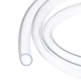 Rebower 3/8" x 1/2" Clear Plastic PVC Tubing 10ft Flexible Hybrid Vinyl Tube, [for Garden Irrigation, Water Hose, Fish Tank, Aquarium] - 9.5x12.7mm