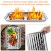 Oungy Set of 2 Reusable Rectangular Stainless Steel Grill Trays