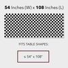 GiftExpress 2-Pack Black & White Checkered Flag Tablecloth Plastic Party