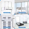 HIEEY 3 Way Mirror for Hair Cutting with LED,360 Trifold