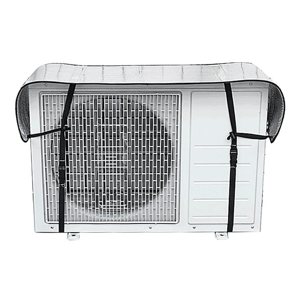 DMFU Air Conditioner Outdoor Unit Cover, 0.5 Thick, Sunshade Panel, Aluminum Air Conditioner Guard, Tips for Electricity Dropping in Hot Summer, Housewife's Alliance, Air Conditioner Cover (49.2 x 13.8 inches (125 x 35 cm), 2 Pieces