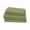 Brooklyn Loom Solid Cotton Percale Olive Green Queen Sheet Set