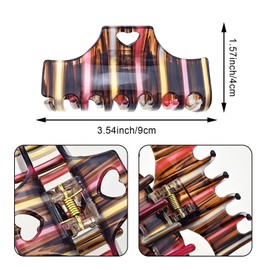 2 PACK Hair Acetate Claw Clips, Medium Hair Banana Barrettes French Jaw Clips Streaks Hair Claw for Thick Hair Bride Women Girls