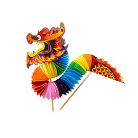 Vastsea Chinese Paper Dragon Decoration, 3D Paper Dragon Garland, Party Streamers, Spring Festival, Living Room, Party Supplies