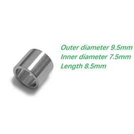 Dunn's titanium ferrules for snooker cues. Alloy TC4, threadless, easy for DIY or using a lathe (9.5mm)