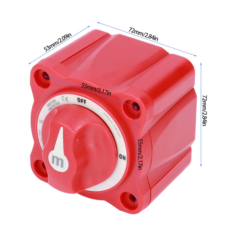 300A Battery Disconnect Switch ON/Off Single Circuit Power Isolator IP66