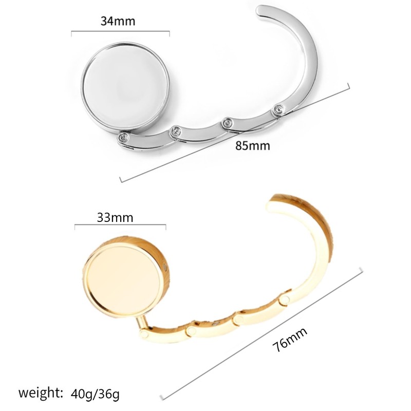 OEIOTEI Table Handbag Holder Hooks Pack of 2 Foldable Non-Slip