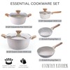 Country Kitchen Non-Stick Cast Aluminum Cookware Set - Durable Kitchen