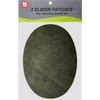 -2 Sew-on Large Natural Suede Leather Elbow Patches Size 4.75