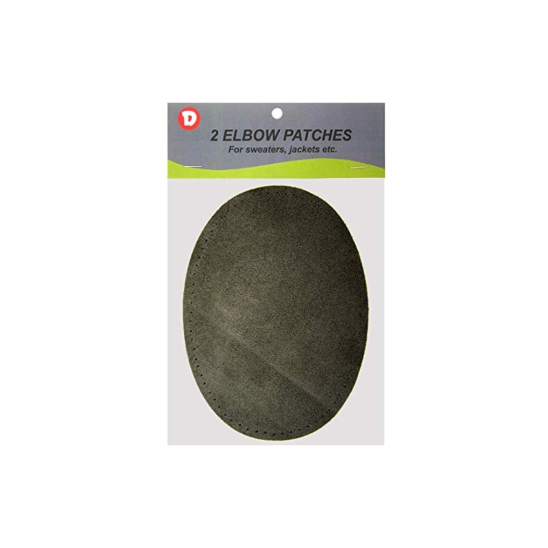 -2 Sew-on Large Natural Suede Leather Elbow Patches Size 4.75