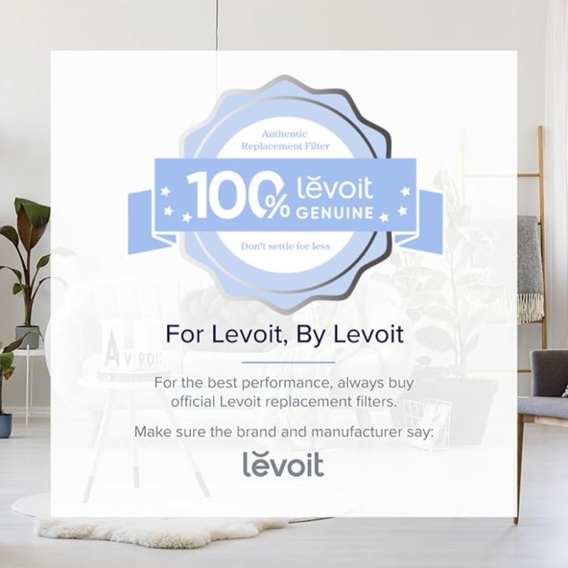 LEVOIT LV-PUR131 Replacement Filter, Genuine Air Purifier Filter, High-Efficiency Activated
