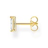 Thomas Sabo Single Stud Earrings White Stone 925 Sterling Silver