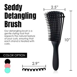 Seddy Detangling Brush, Painless Curly Hair Care Tool, Frizz-Free, Effortless Detangling, Tangle-Free Styling for Gentle and Innovative Curl, Revolutionized Design for Smooth, Knot-Free Hair