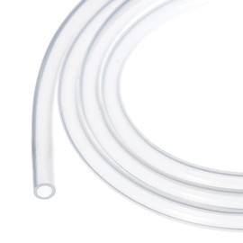Rebower 10ft 1/32" ID x 1/8" OD Silicone Tubing Clear 1mm x 3mm Industrial Plastic Tubing Pure Silicone Hoses for Pump Siphoning Draining Irrigation Brewing