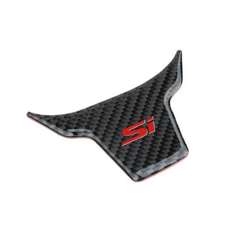 AJLOTMO Carbon Fiber Interior Steering Wheel Cover Panel Frame Trim