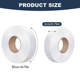 2 Rollos Cinta para Dobladillo Autoadhesiva, con 1 Métrica, Cinta Doble Cara para Ropa, Cinta para Bastillas con Plancha, Tela Adhesiva, Ideal para Cortinas, Ropa, Manualidades y Bricolaje